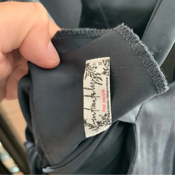 Free People Late Night Mini Slip Dress in Gray - Picture 6 of 6